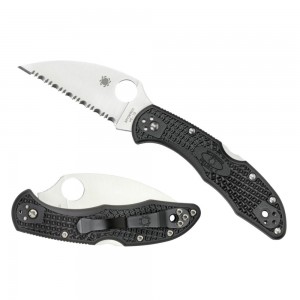 Spyderco Delica 4 Lightweight Signature Folding Knife with 2.87&quot; Wharncliffe Steel Blade and High-Strength FRN Handle - PlainEdge Grind - C11FPWCBK on Sale