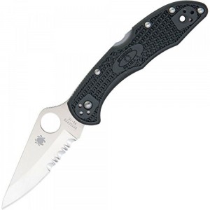 Spyderco C11PSBK Delica 4 Lockback Knife, Black, 7.13-Inch on Sale